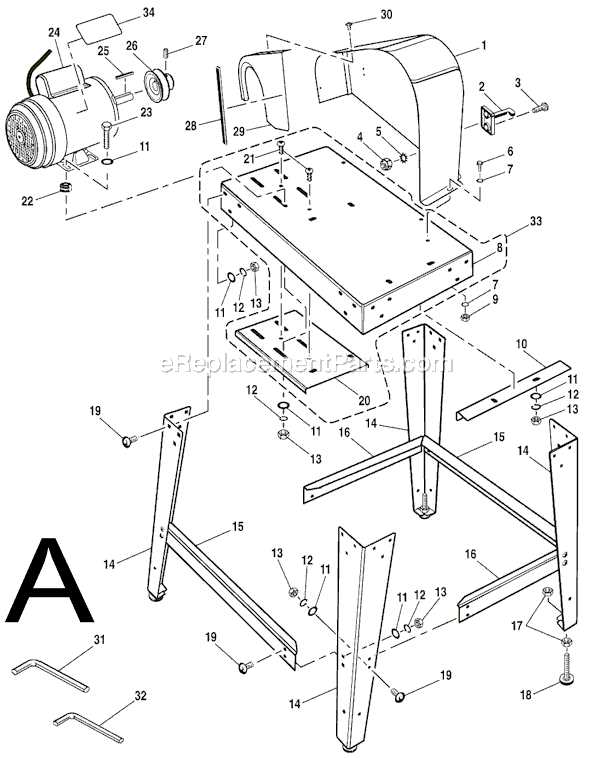 Exploring The Components Of A Ridgid Table Saw A Detailed Diagram